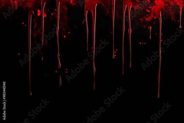 Obraz Blood Splatter overlay black background