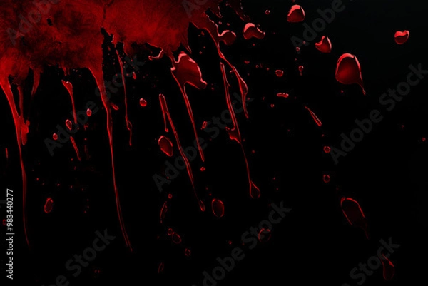 Obraz Blood Splatter overlay black background