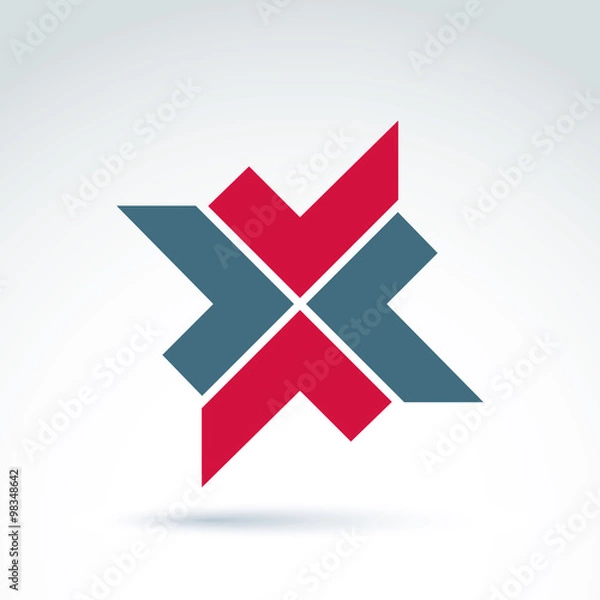 Fototapeta Abstract symbol, vector graphic design element, icon.