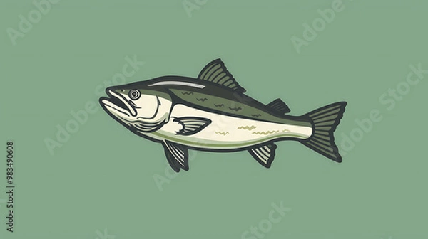 Obraz A cartoon illustration of a fish.