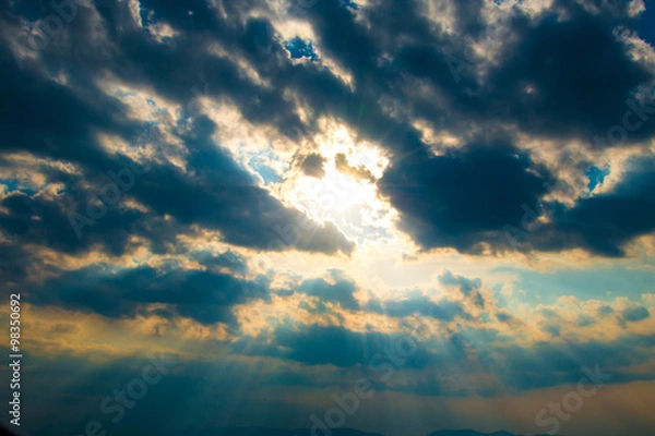 Fototapeta colorful dramatic sky