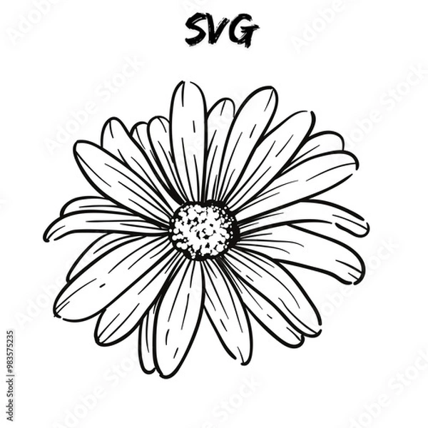 Obraz hand drawn flower