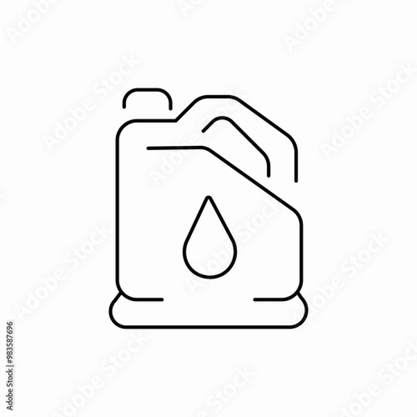 Fototapeta engine oil icon sign vector