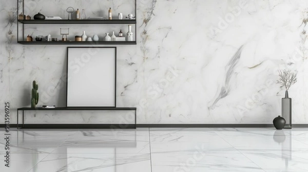 Fototapeta Minimalist Interior Design with a Blank Canvas