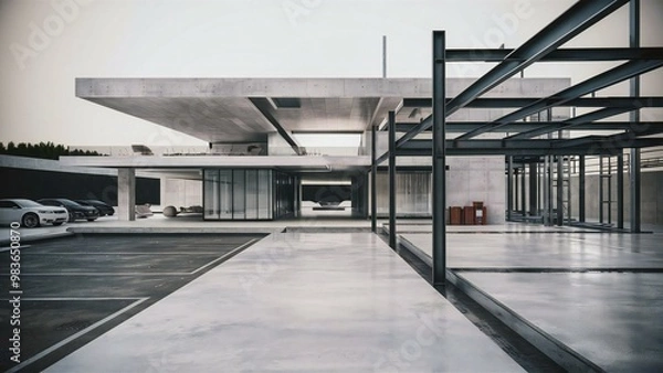 Obraz escalator in terminal