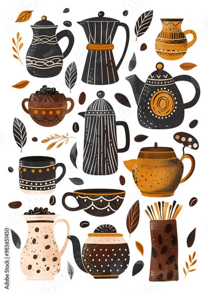 Obraz Pottery Illustration