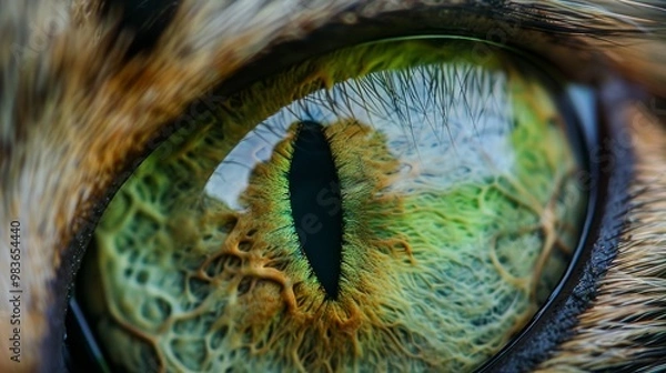 Obraz green eyes generative ai