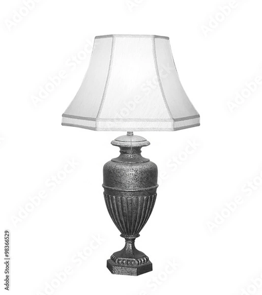 Fototapeta table lamp isolated on white background