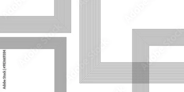 Fototapeta Vector Illustration of the gray pattern of lines abstract background. abstract modern architecture 3d illustration