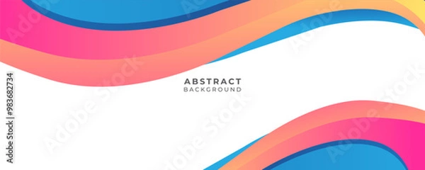 Fototapeta Colorful Abstract Wave Background Design