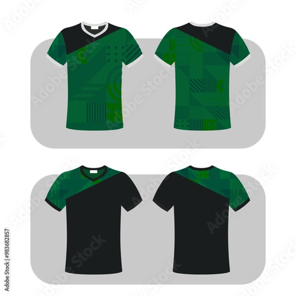 Fototapeta Customizable Shirt Design Template: A Versatile Vector Illustration for Your Creative Apparel Projects