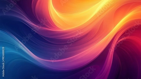 Fototapeta Abstract Colorful Wavy Lines Background