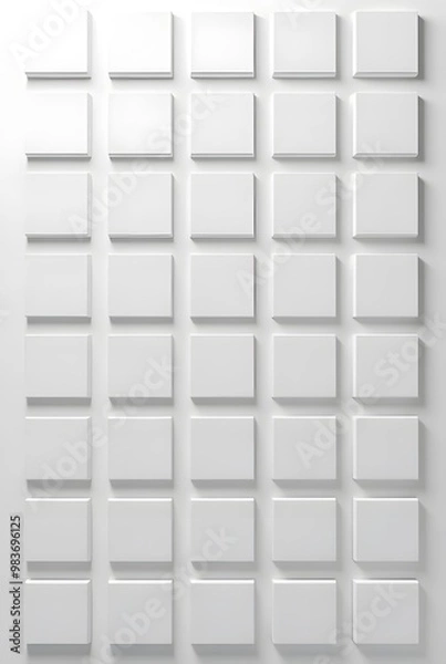 Obraz 白いブロックが綺麗に整列した画像