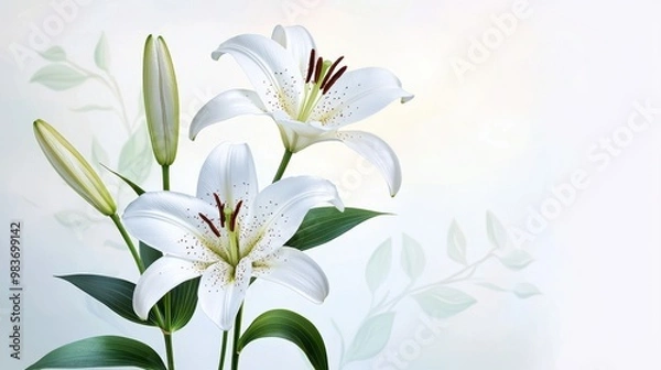 Obraz Elegant White Lilies