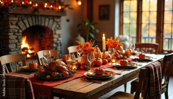 Obraz Thanksgiving dinner table