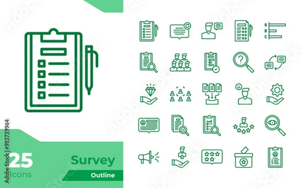 Fototapeta Survey Outline