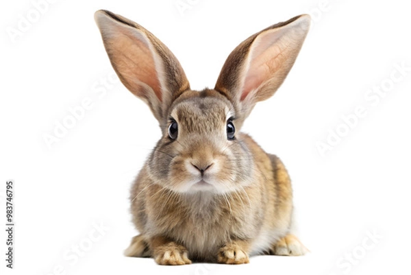 Obraz Cute bunny with big ears looking at camera