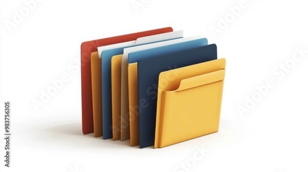 Fototapeta  flat design graphic of a digital folder