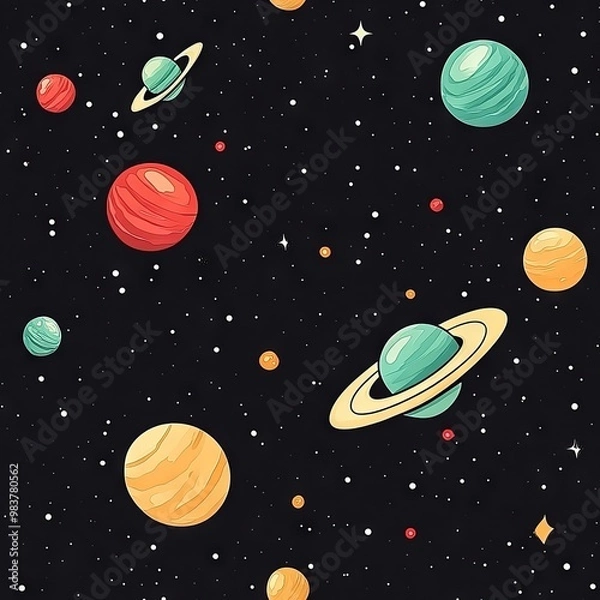 Fototapeta 240807 96. cosmos pattern banner wallpaper, simple background
