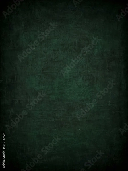 Fototapeta Dark green chalkboard background texture.