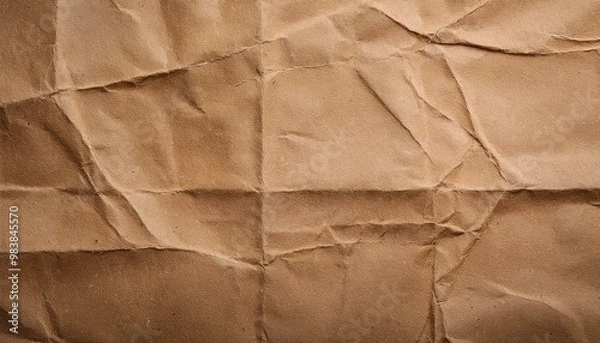 Obraz シワのあるクラフト紙のテクスチャ