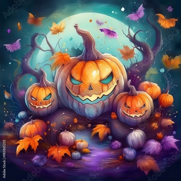 Fototapeta ハロウィンのイラスト