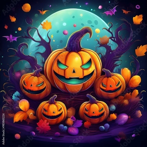 Fototapeta ハロウィンのイラスト