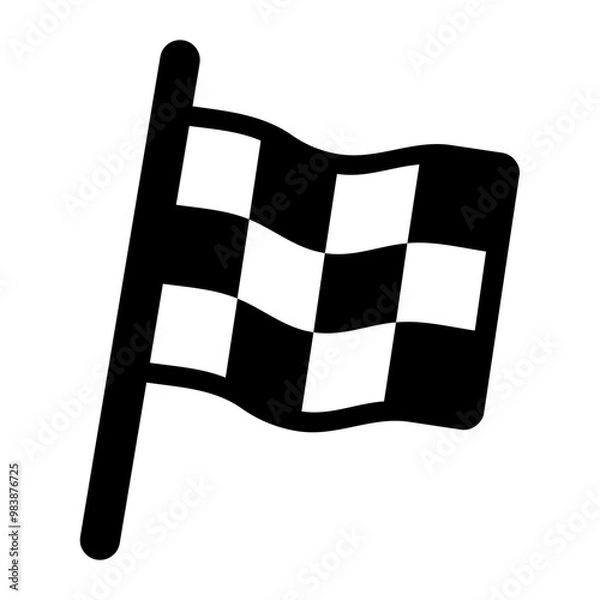 Obraz checkered flag icon