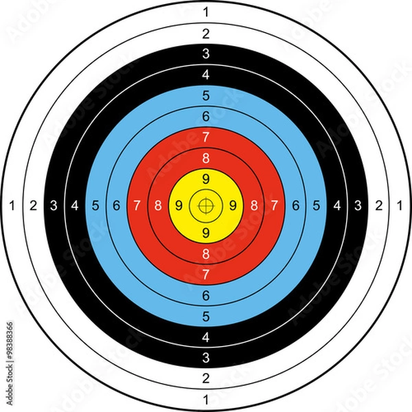 Obraz Cible couleurs + points
