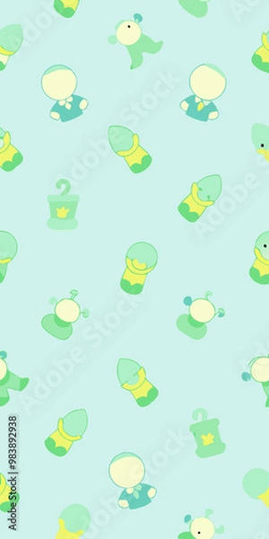 Fototapeta seamless pattern with leaves