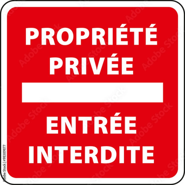 Fototapeta Panneau propriété privée