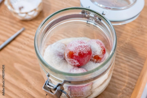 Obraz 梅酒作り　梅シロップ　手作り
