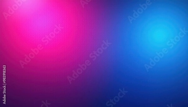 Fototapeta Abstract Bold Neon Pink and Electric Blue Gradient Noisy Grain Background Texture