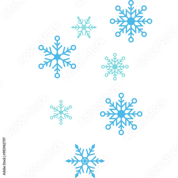 Fototapeta Snowflakes Fall Icon