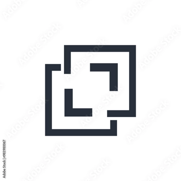 Obraz Disconnect objects. Interface button. Vector linear icon isolated on white background.