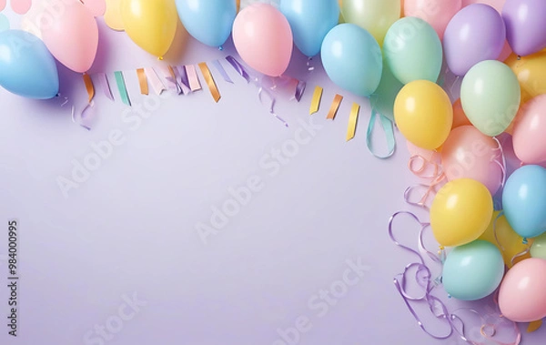 Fototapeta Festive Birthday Background with Copy Space for Text or Design