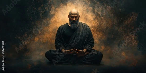 Obraz yogi in deep meditation 
