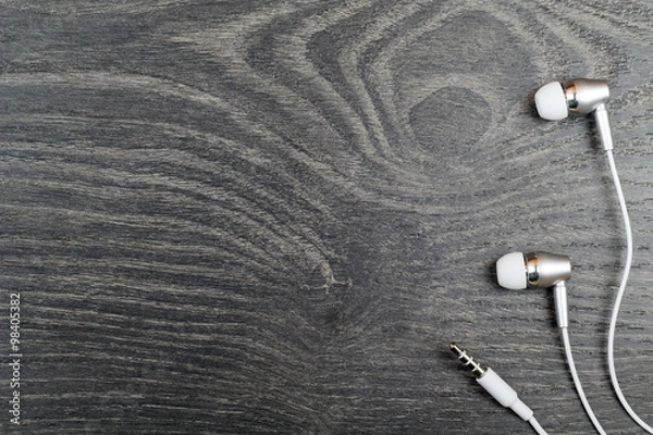 Obraz Earphones white on