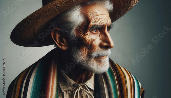Obraz old man in traditional clothes