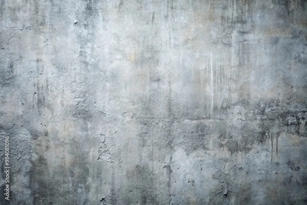 Obraz Asymmetrical gray concrete wall with grunge texture for abstract background