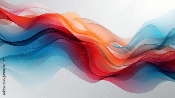 Fototapeta Bright white background with colorful diagonal lines and dynamic shapes, giving a playful and energetic feel, ideal for creative or youth-focused presentations 