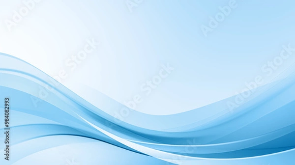 Fototapeta Abstract light blue wave curve business background