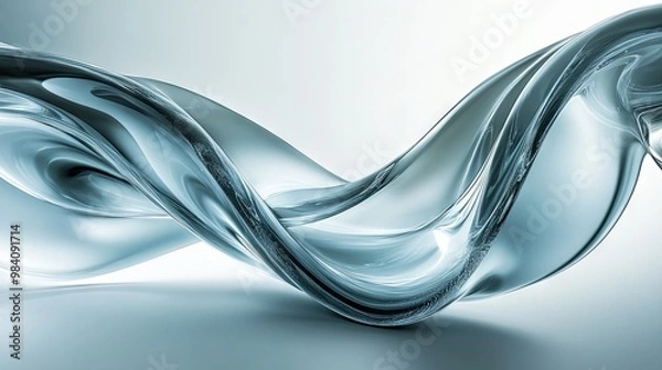 Fototapeta Abstract glass wave on a background look like as liquid
