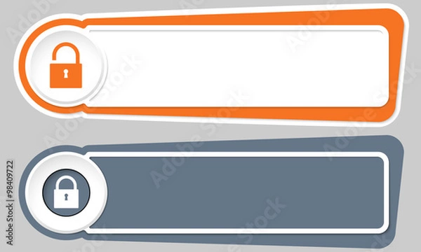 Obraz Abstract buttons for your text and padlock