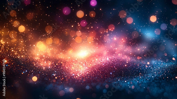 Fototapeta A radiant explosion of bright white light at the center,