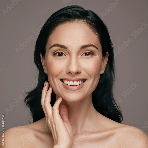 Fototapeta Smiling woman, portrait image