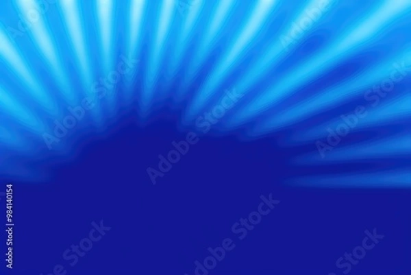 Obraz Bright blue light rays emanating from a dark center point, creating a burst or intense glow effect.

