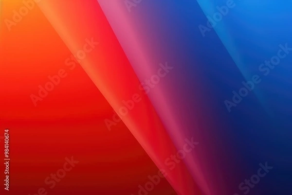Fototapeta Abstract background with translucent layers in vibrant shades of blue, red, and orange, creating a depth effect and smooth color transition.
