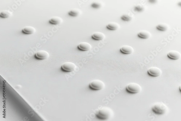 Obraz White dots, texture abstract background. Some braille text close up