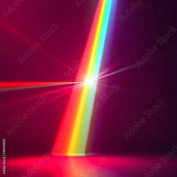 Obraz 3d render abstract background with colorful spectrum Bright neon rays and glowing lines